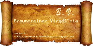 Braunsteiner Virgínia névjegykártya